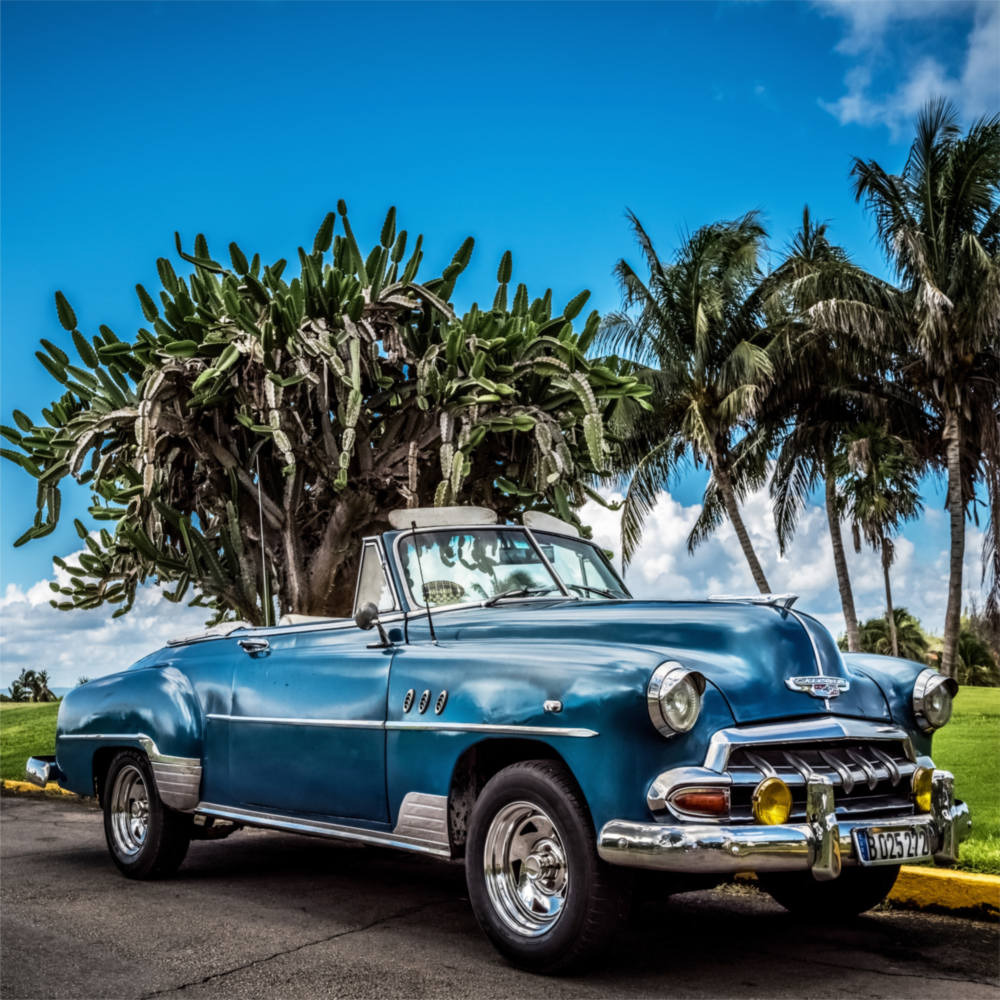 Classic Car Glass Wall Art