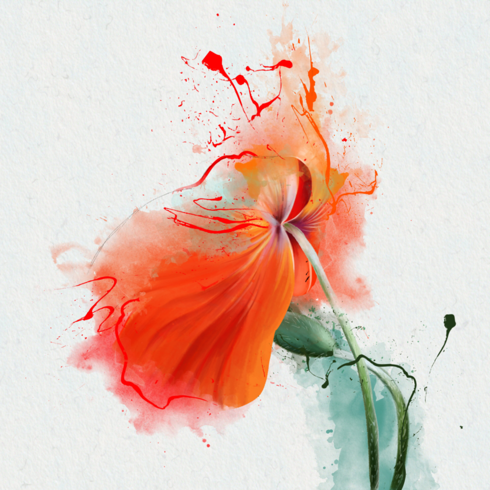 Flower Glass Wall Art