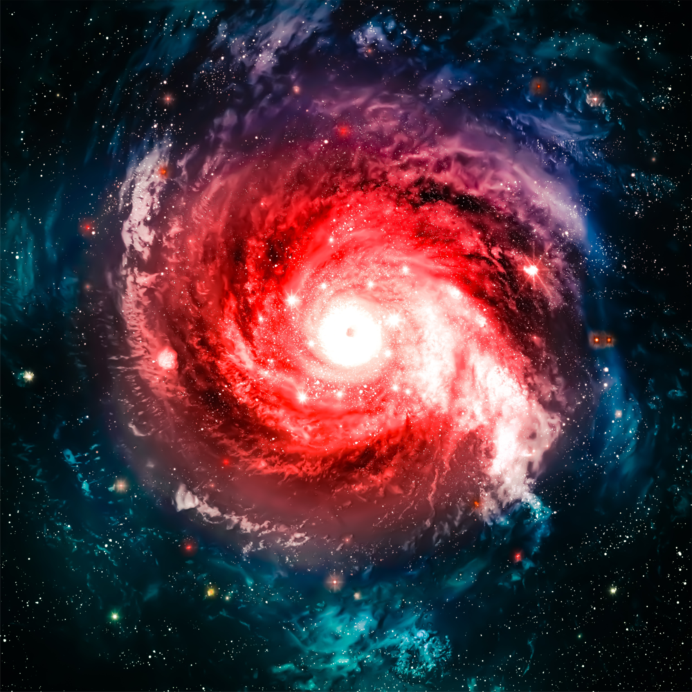 Space Red Infinity Glass Wall Art