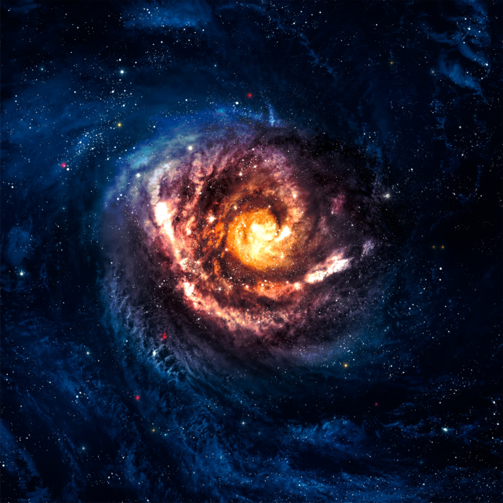 Space Red Infinity Glass Wall Art