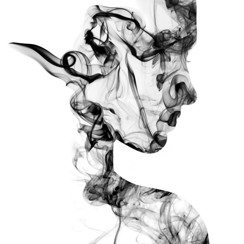 Smoke Silhouettes Glass Wall Art