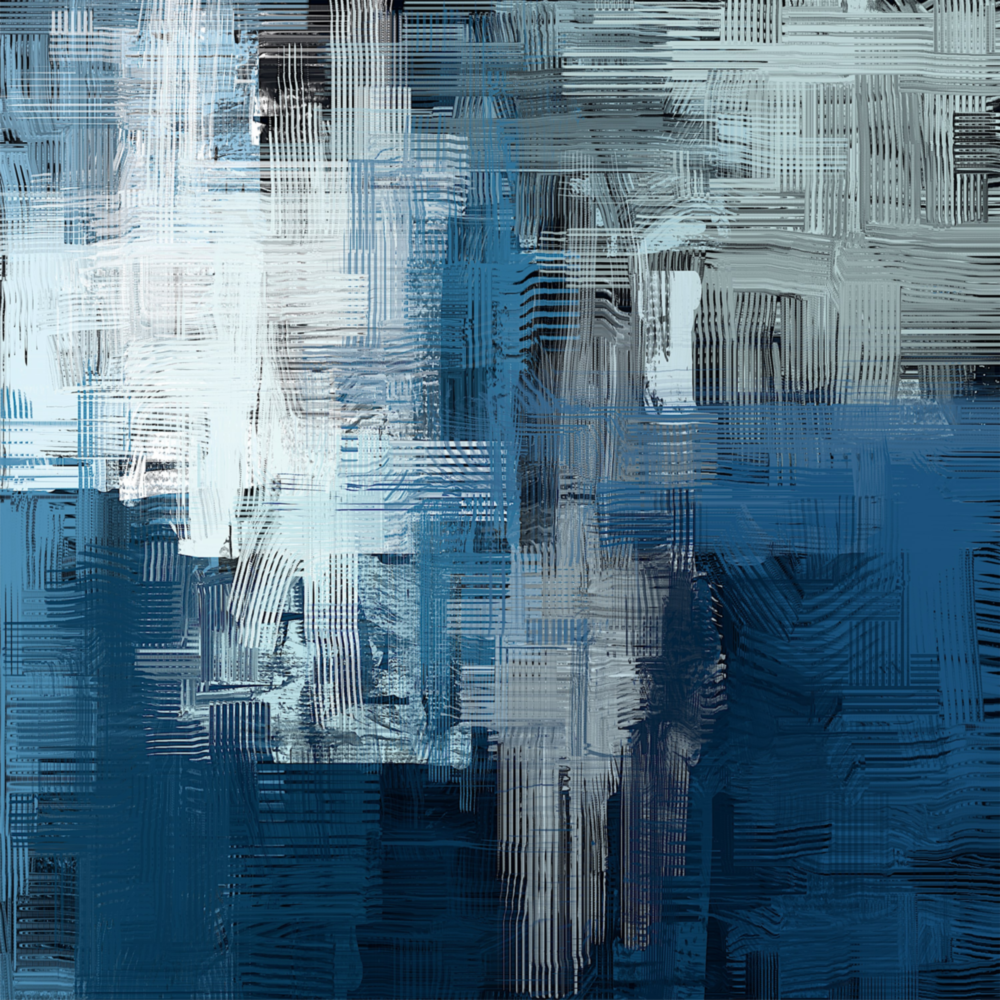 Blue Touch Glass Wall Art