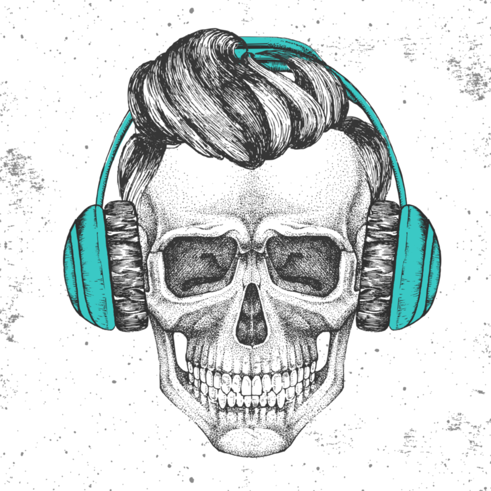 Skull - Always Music Glass Wall Art
