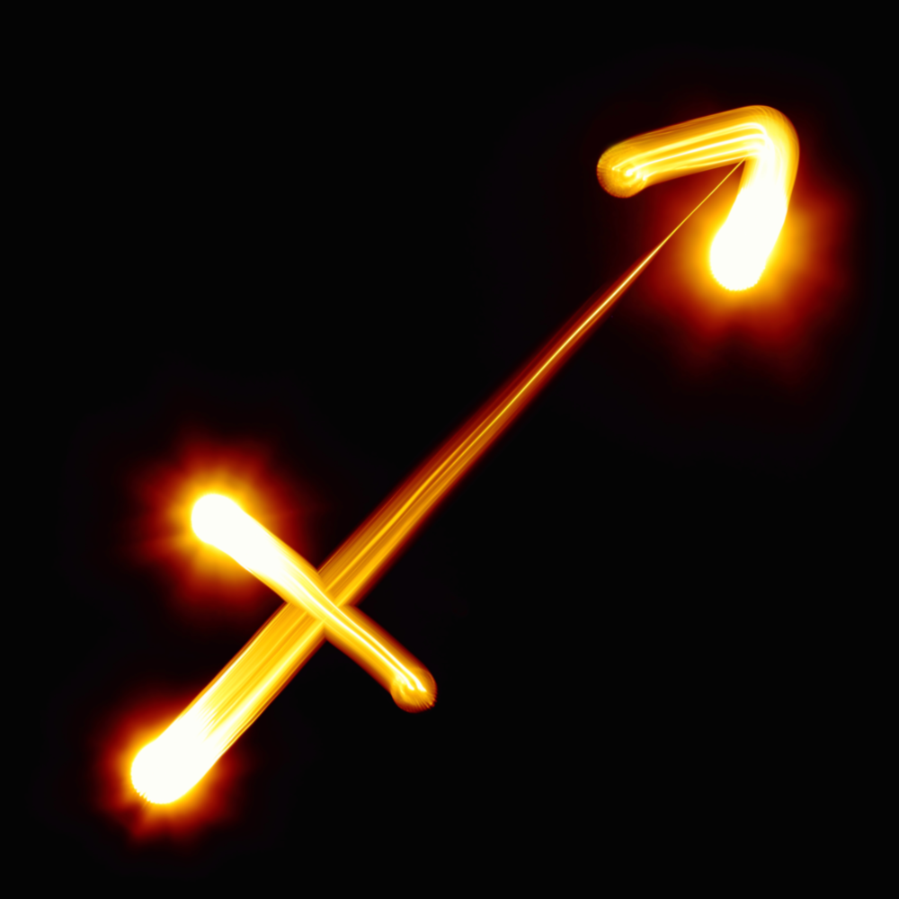 Horoscopes - Sagittarius Glass Wall Art