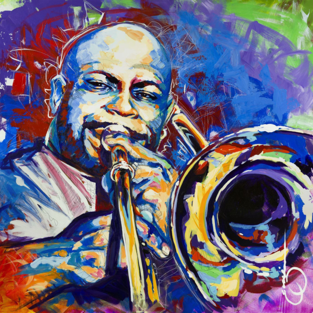 Trombone Glass Wall Art