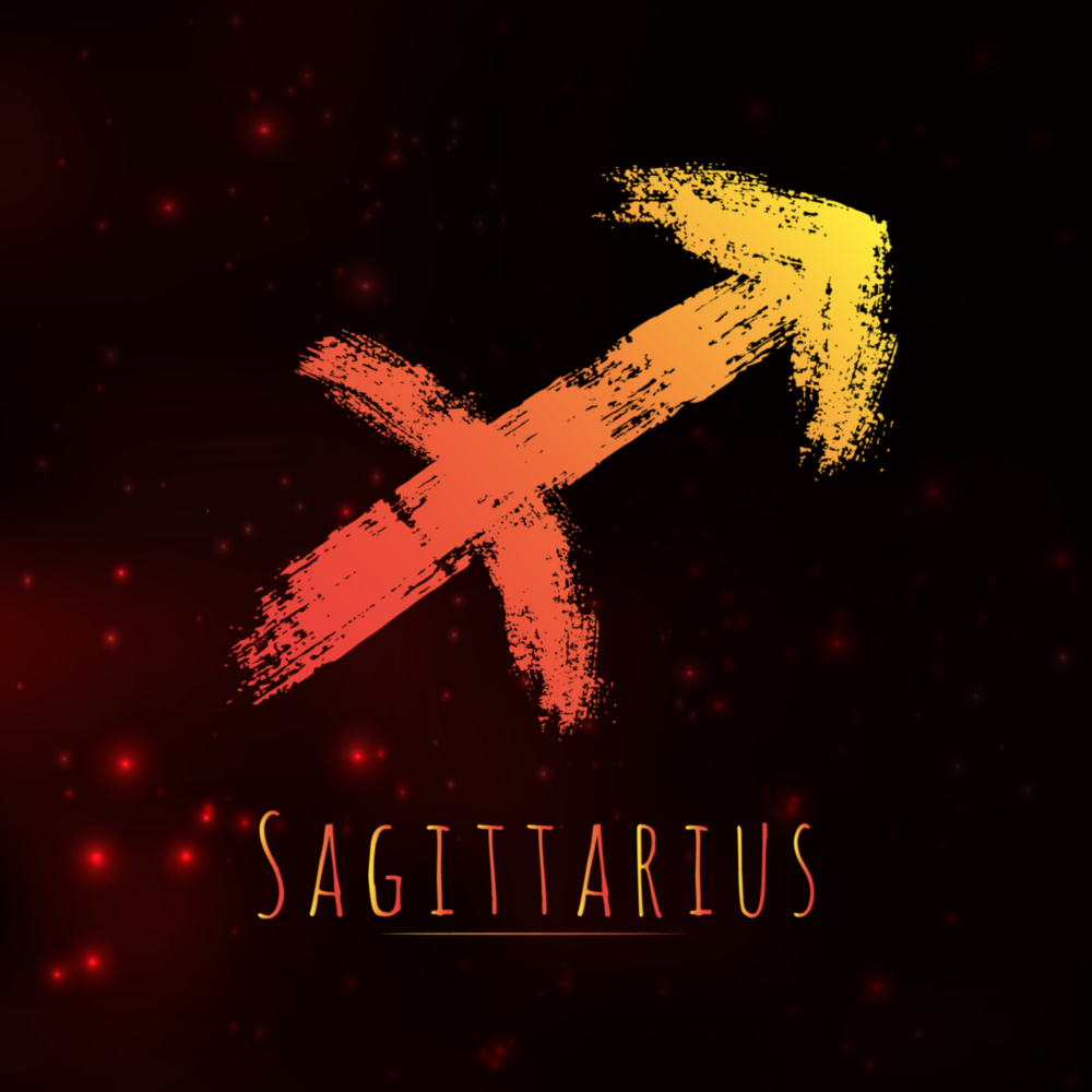 Horoscopes - Sagittarius Glass Wall Art