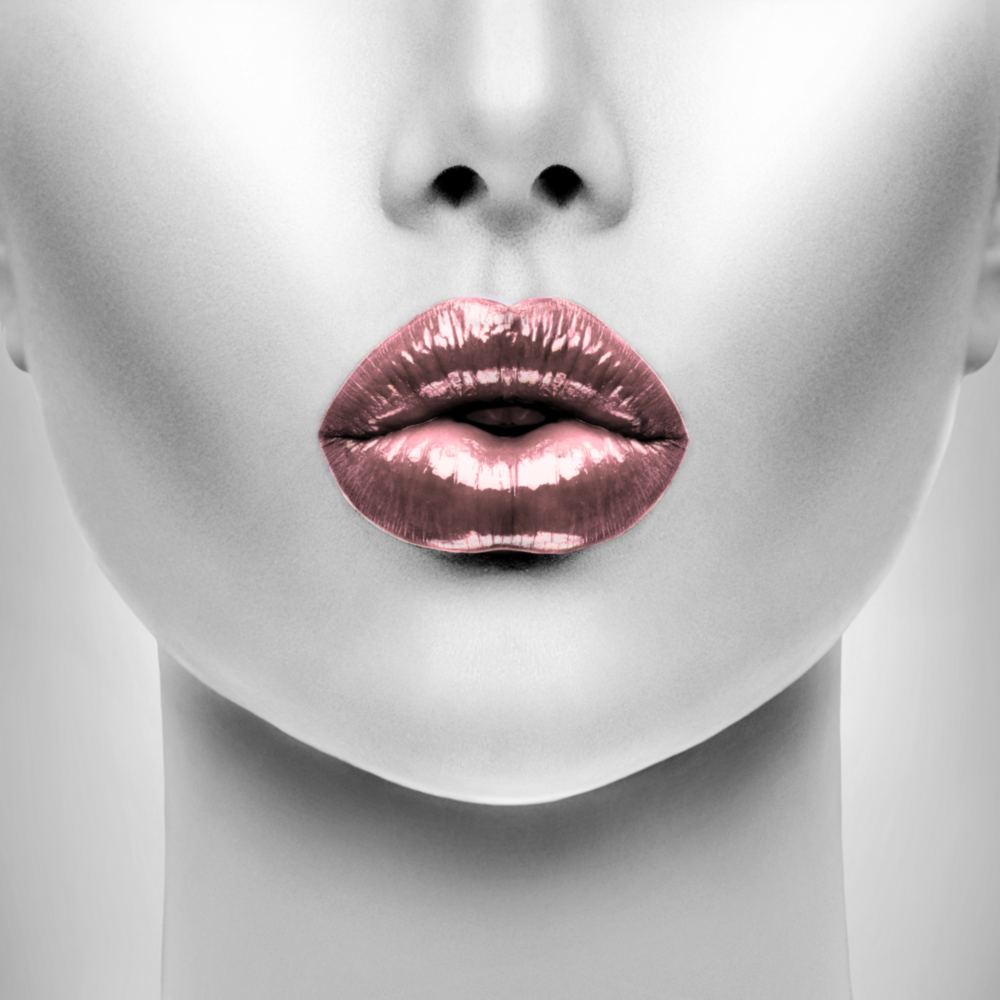 Lips Glass Wall Art