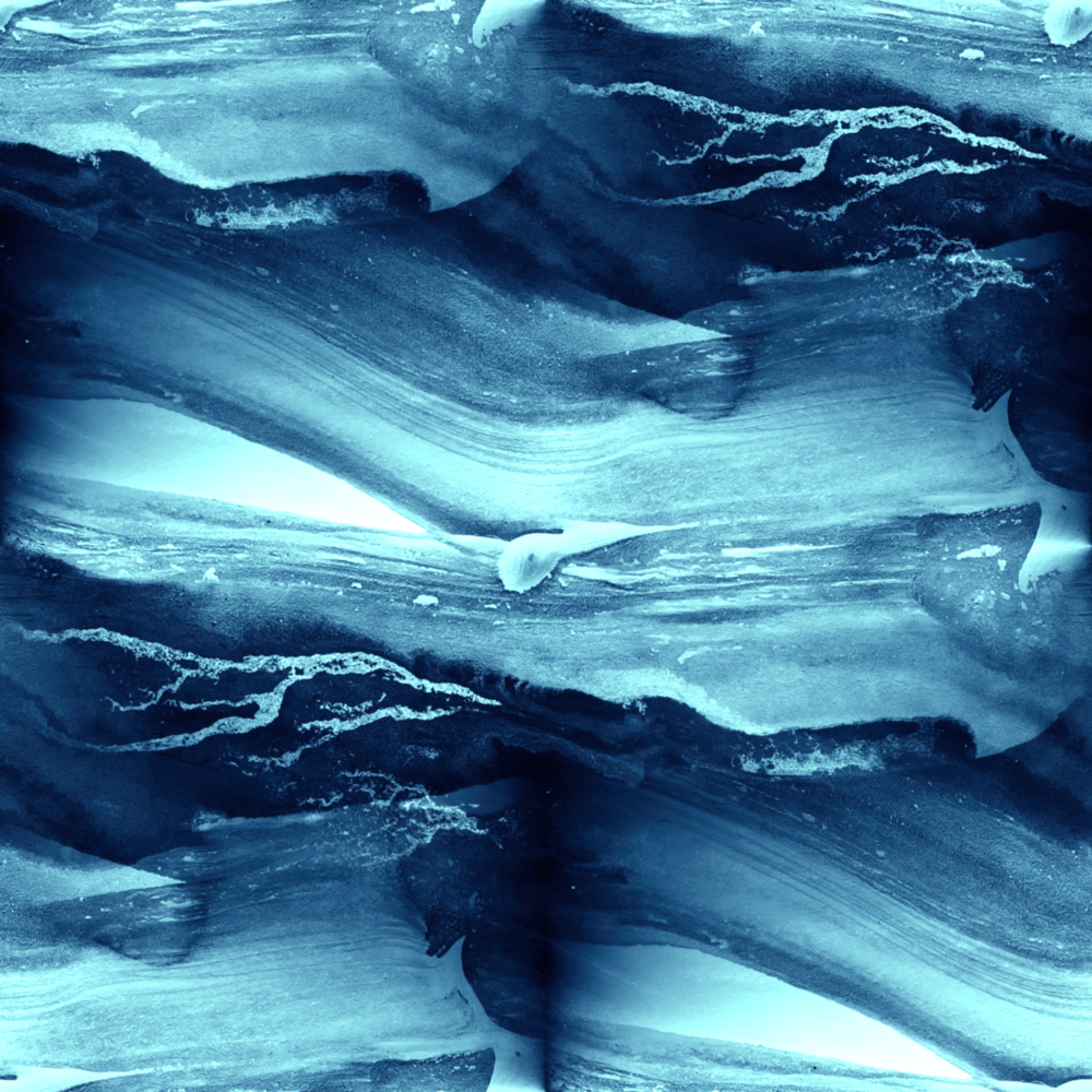 Abstract Waves Glass Wall Art
