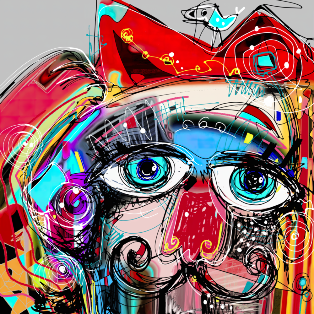 Abstract Glass Wall Art