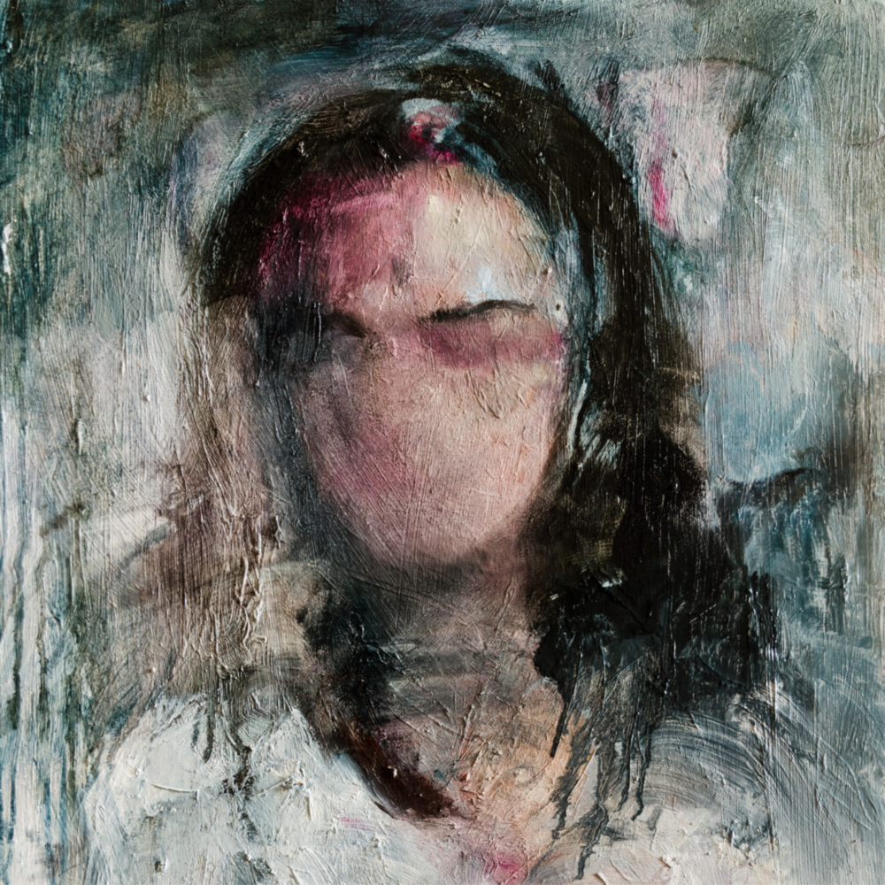 Abstract Woman Glass Wall Art