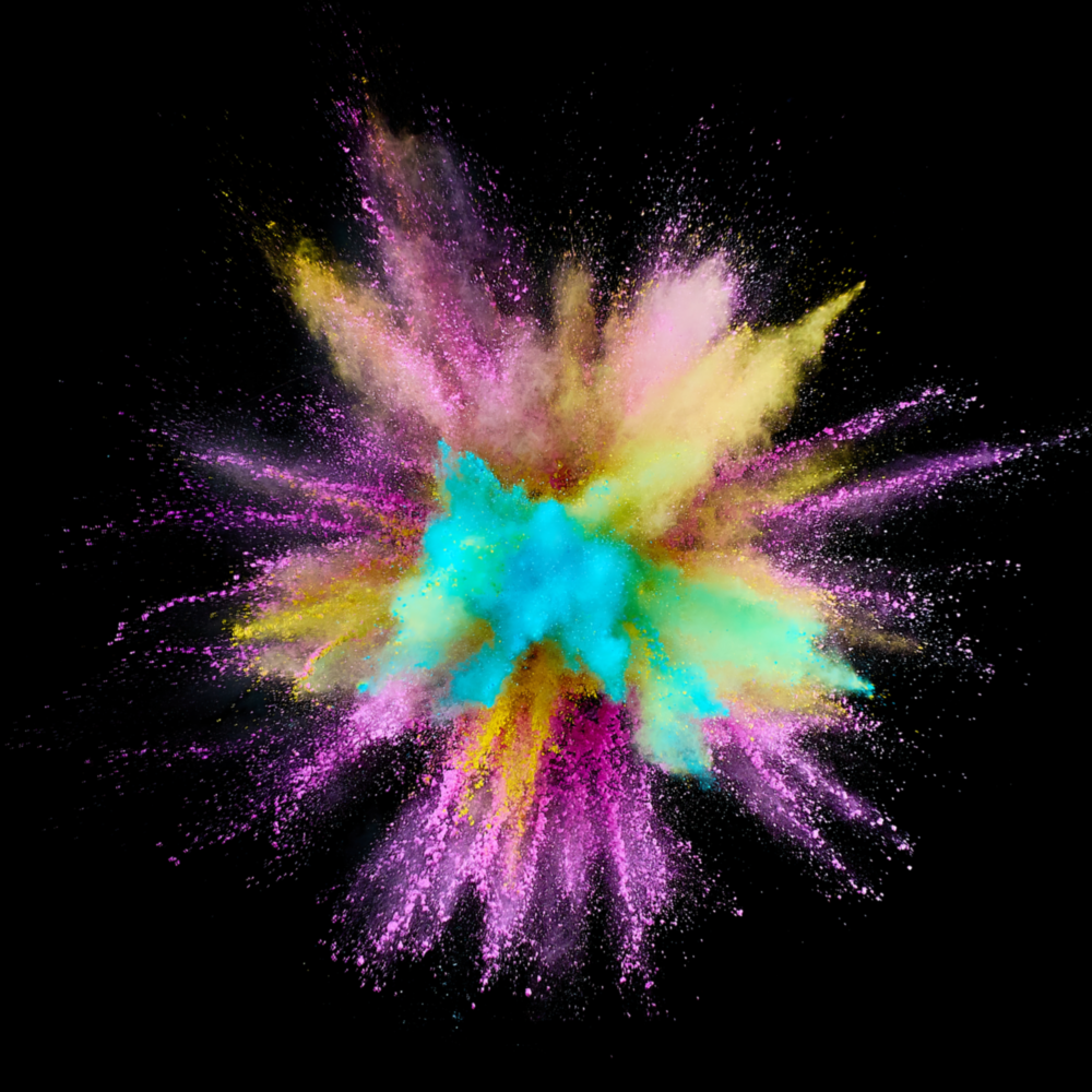 Color Explosion Glass Wall Art