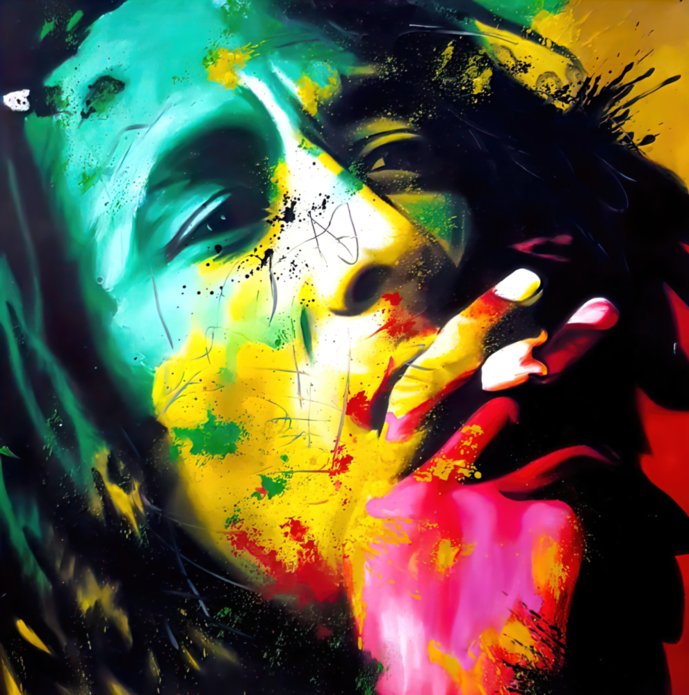 Bob Marley Glass Wall Art