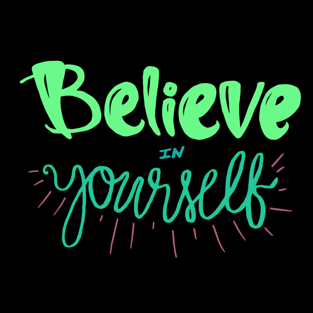 “Believe in Yourself” Glass Wall Art