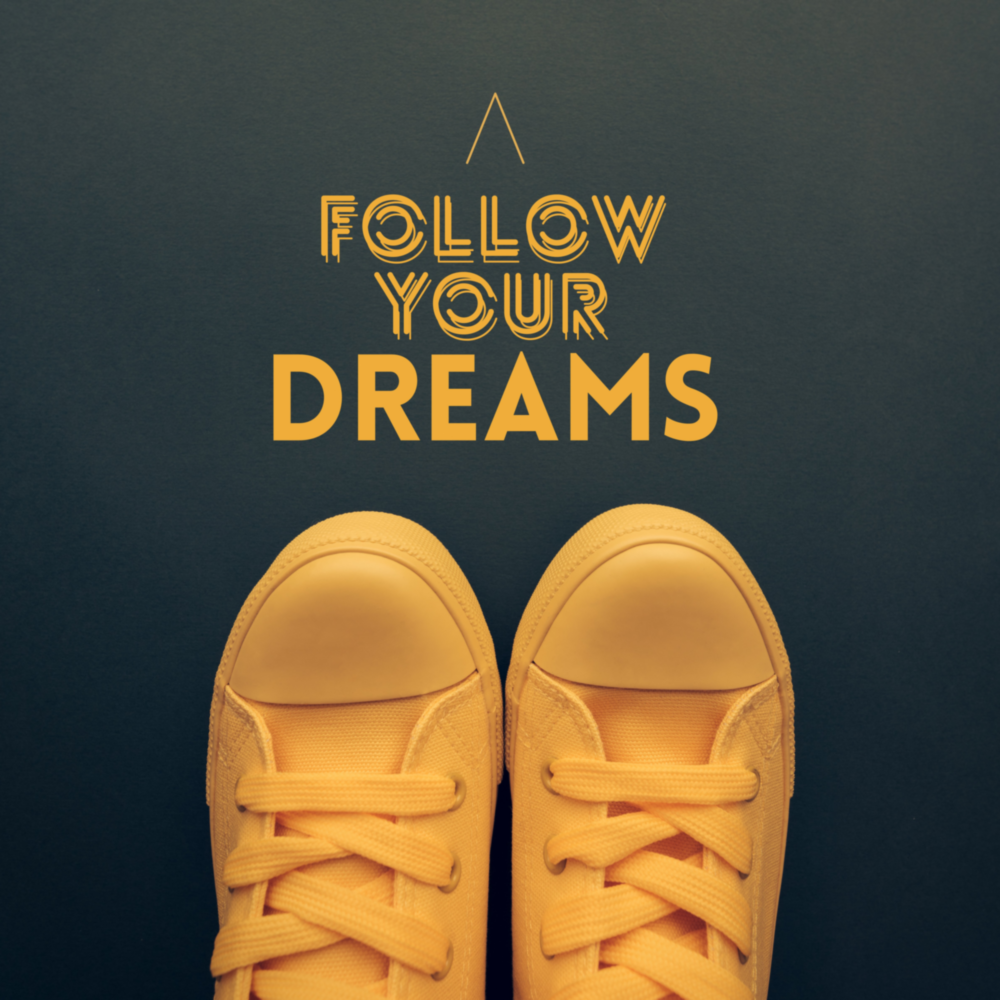 Follow Your Dreams” Glass Wall Art