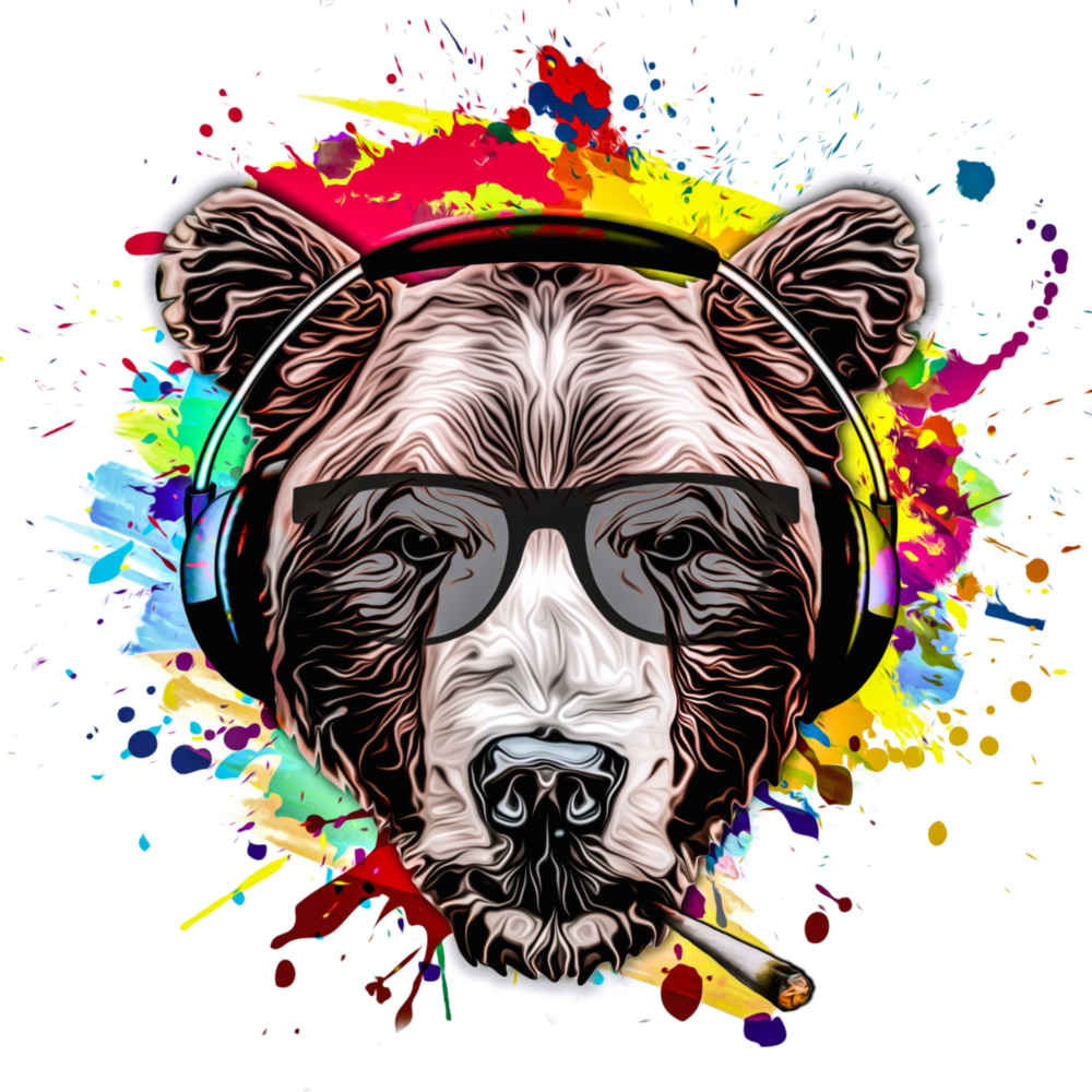 Bear Glass Wall Art