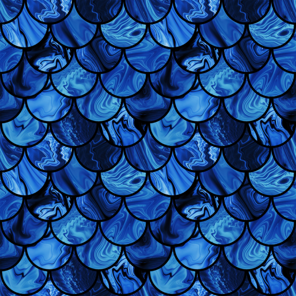 Fish Scale Glass Wall Art