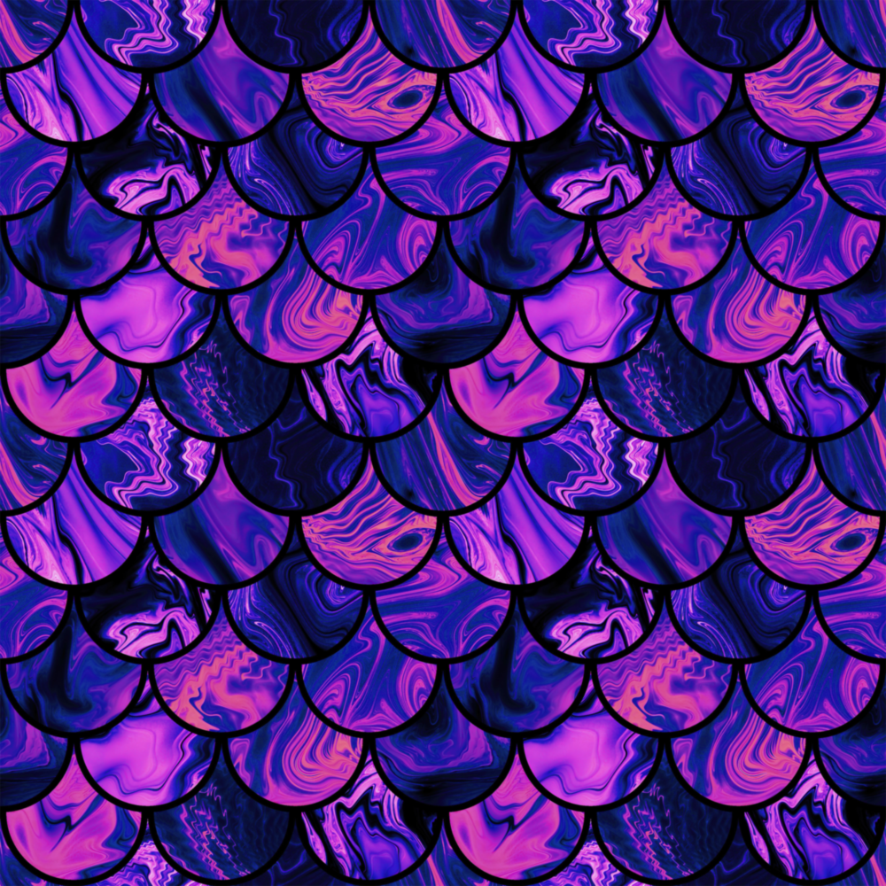 Fish Scale Glass Wall Art