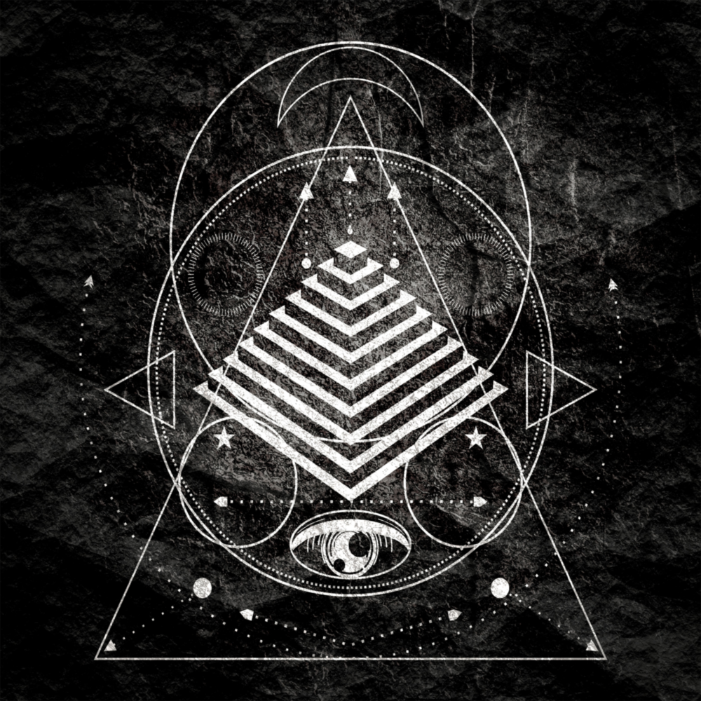 Lines of the Triangle Glass Wall Arts