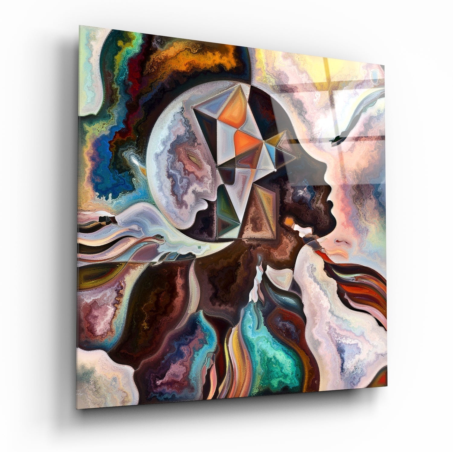 Meditation Glass Wall Art