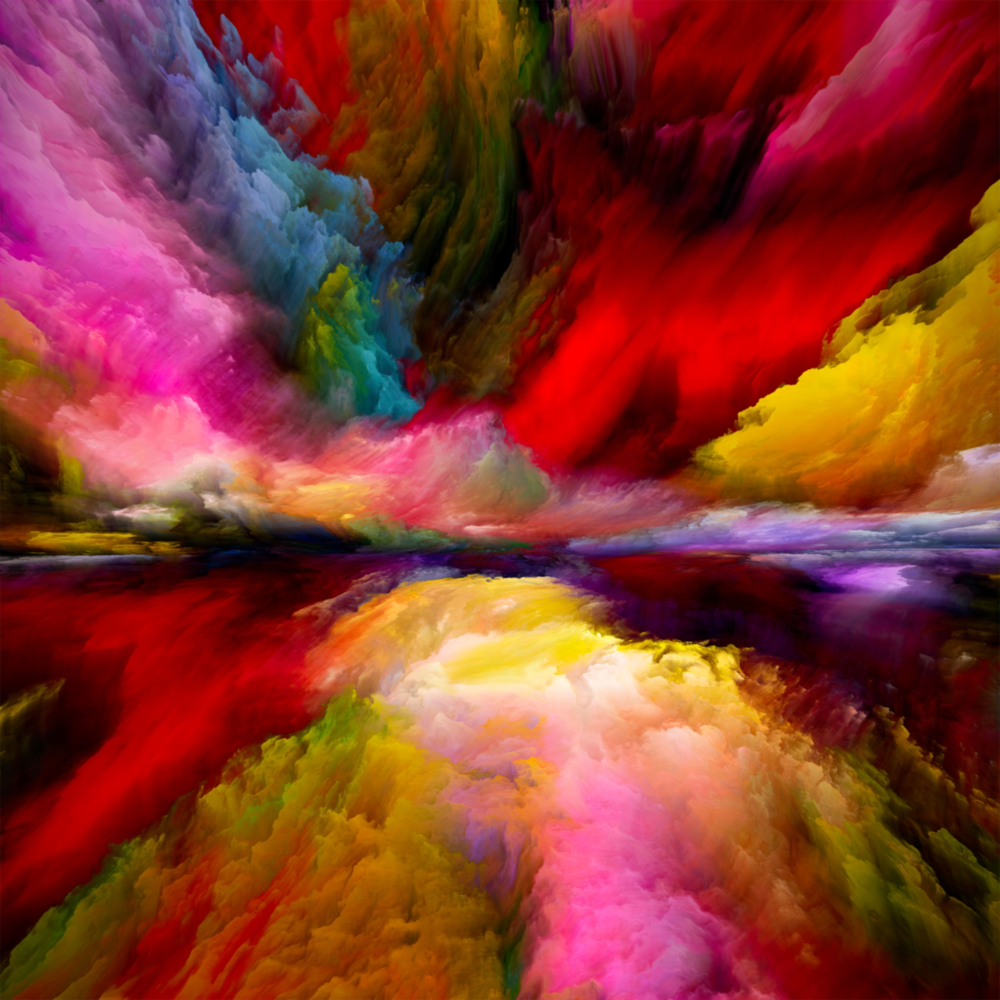 Color Explosion Glass Wall Art