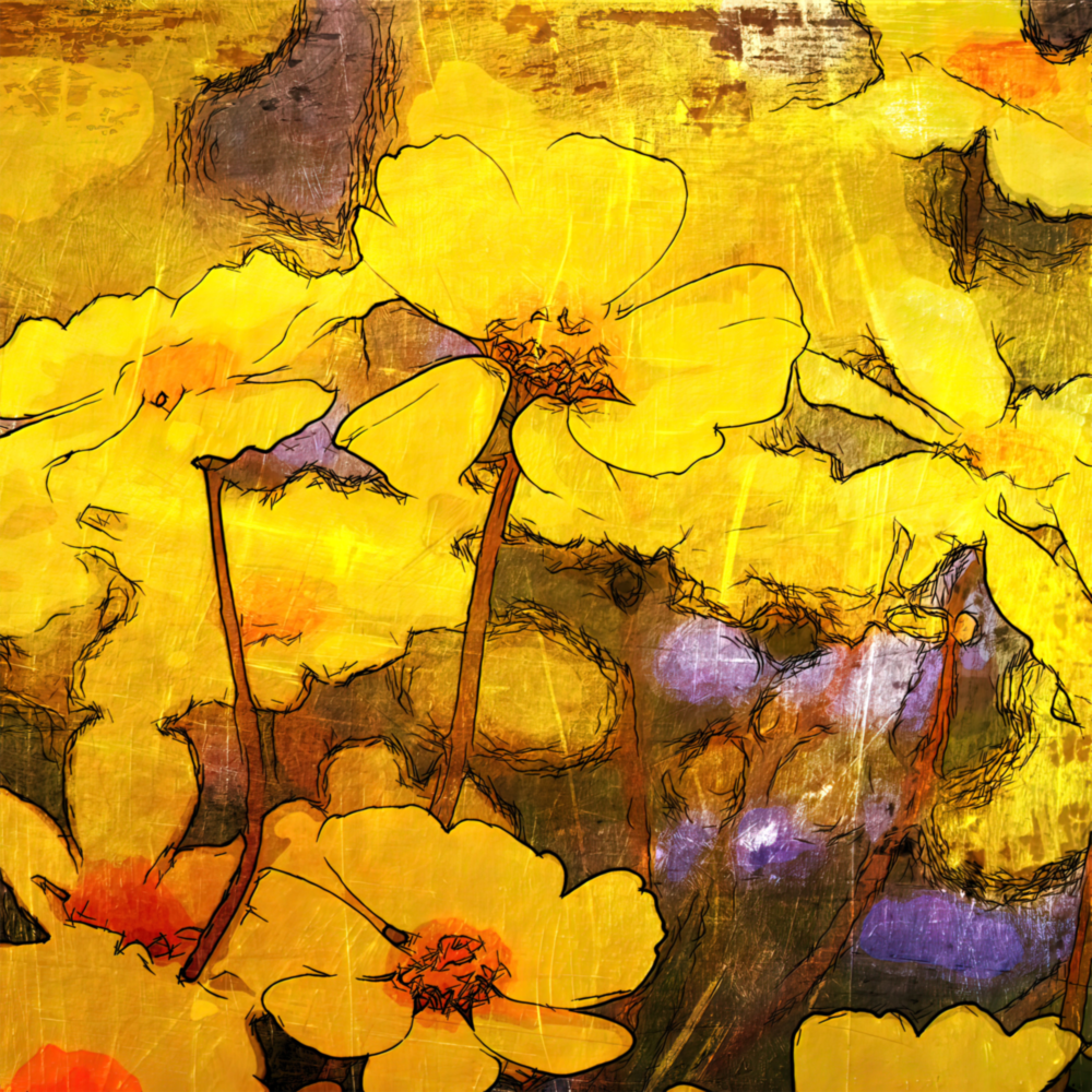 Flowers Glass Wall Art