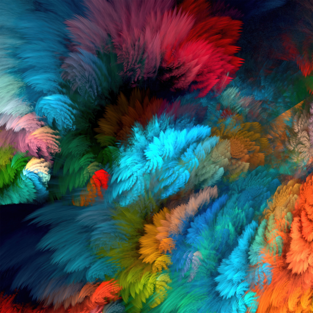 Color Explosion Glass Wall Art