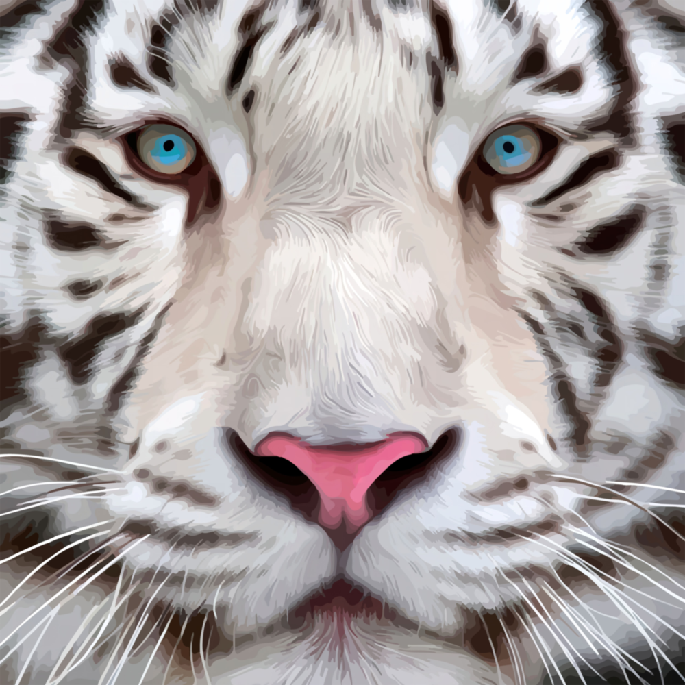 White Tiger Glass Wall Art