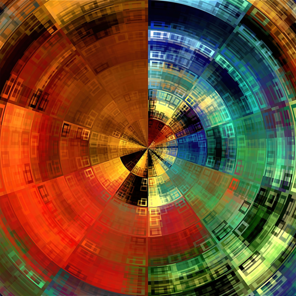 Color Wheel Glass Wall Art