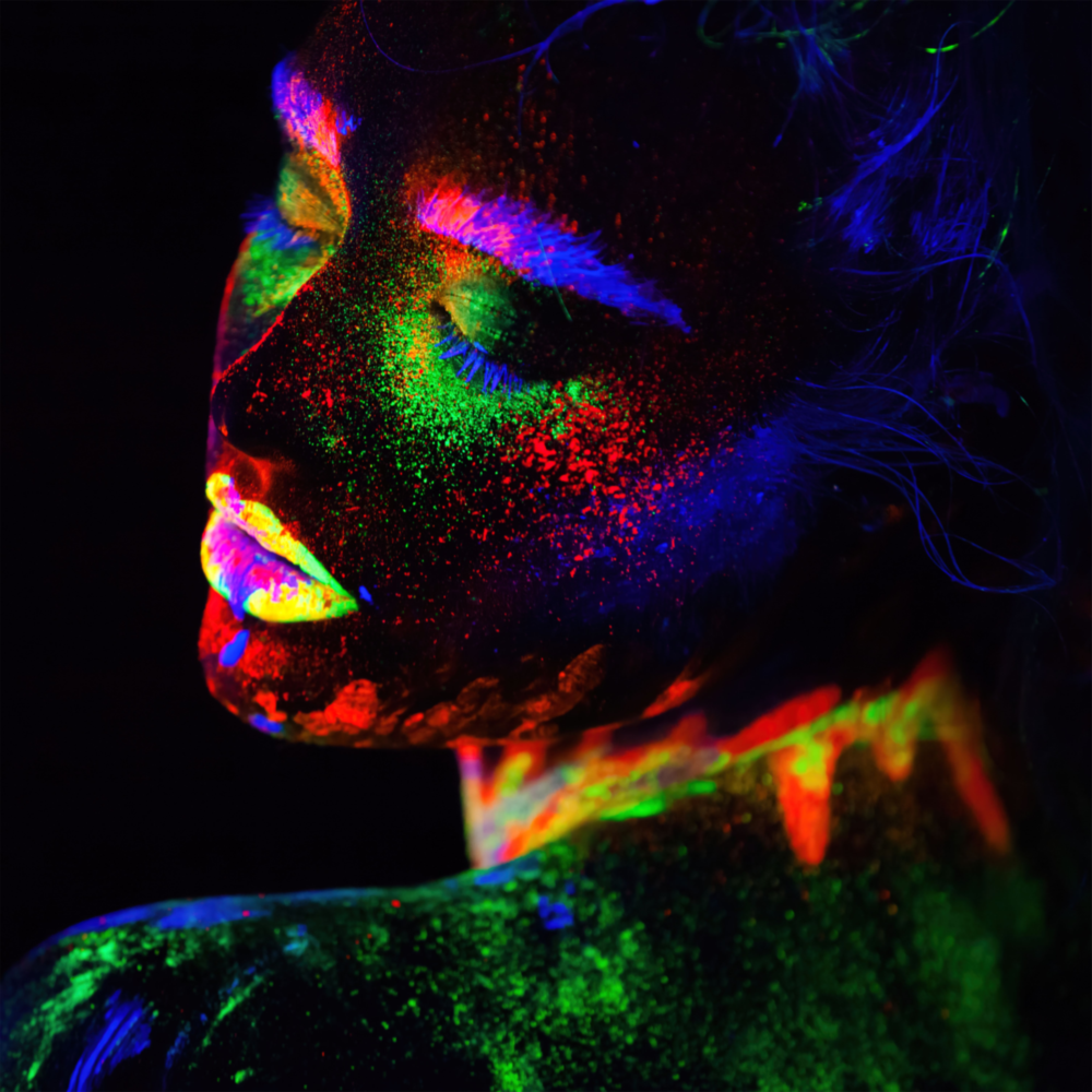 Neon Color Makeup Glass Wall Art