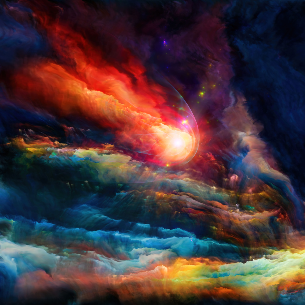 Colors of Space Glass Wall Art