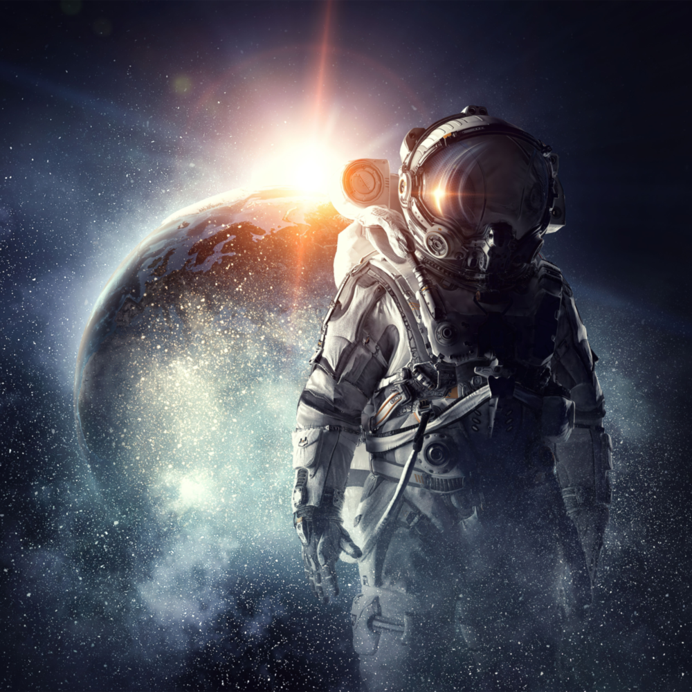 Astronaut Glass Wall Art