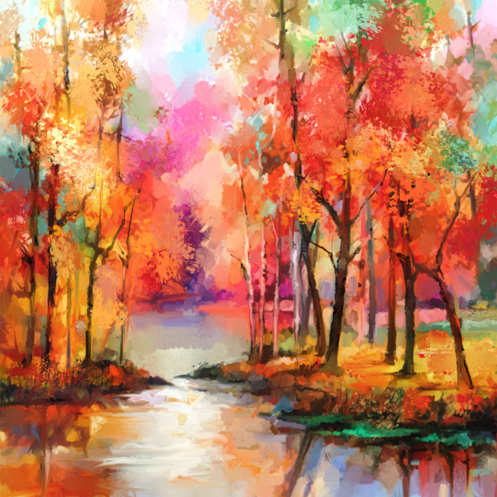 Colors of the Forest Glass Wall Art