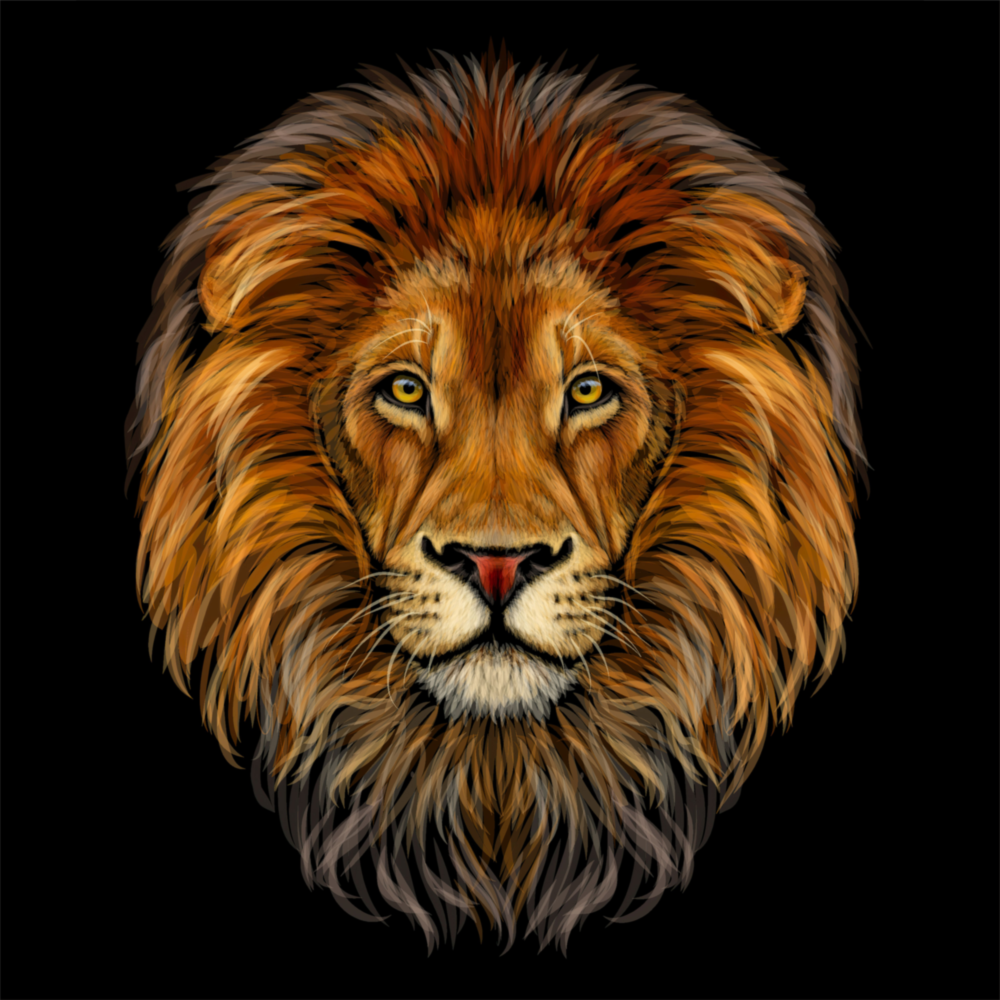 Lion Glass Wall Art