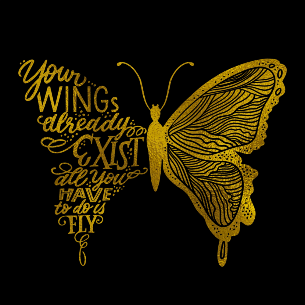 Your Wings Glass Wall Art