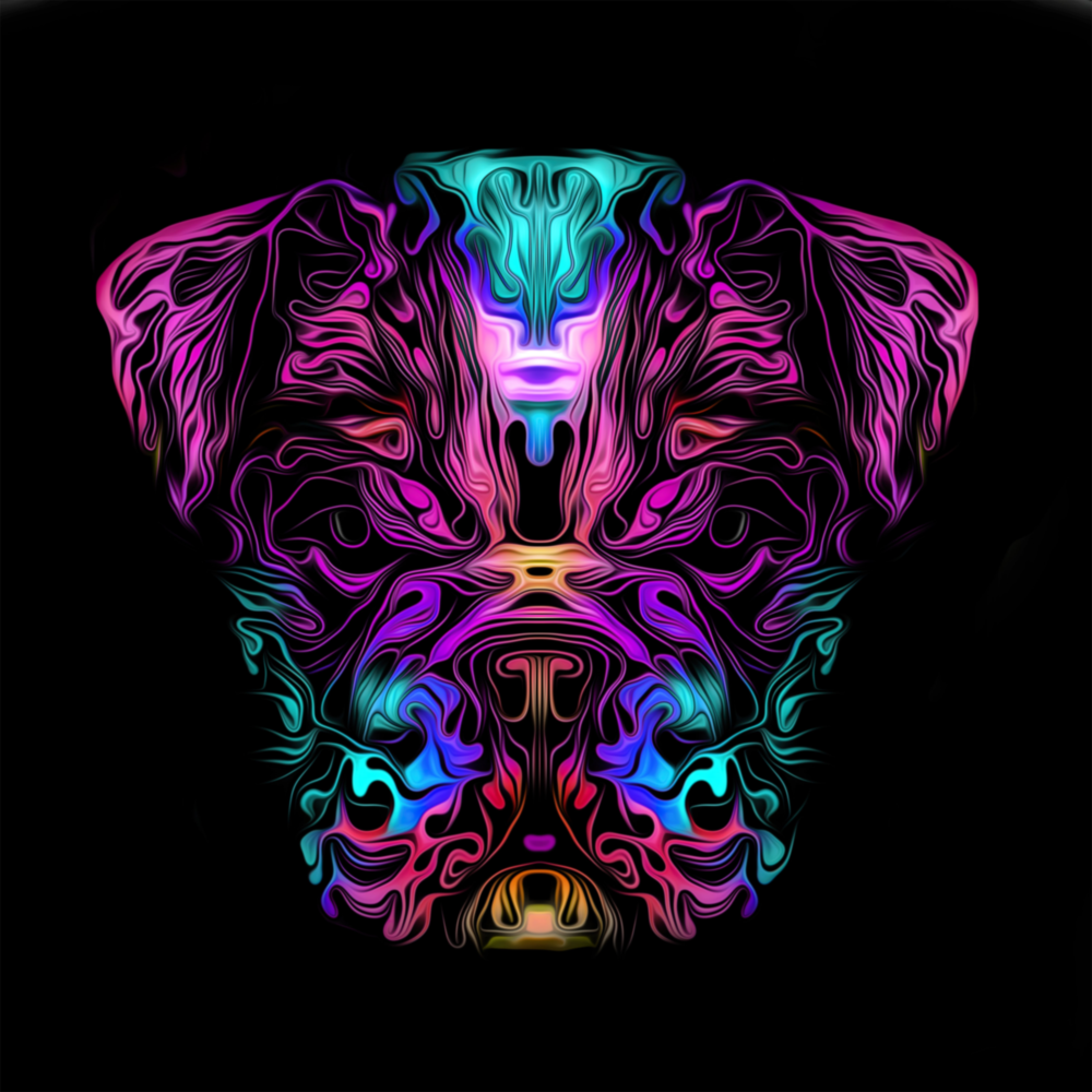 Angry Dog Glass Wall Art