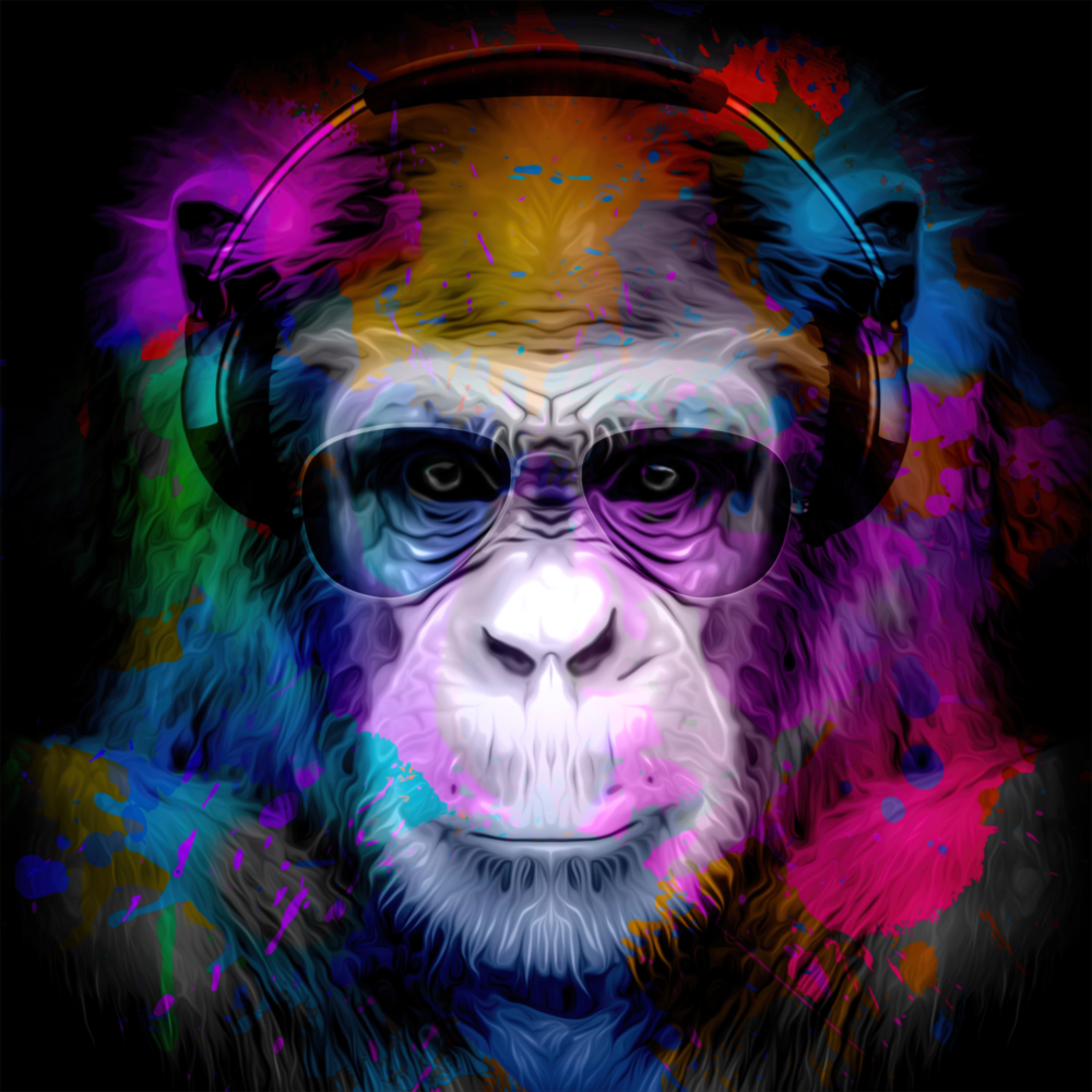 Intellectual Monkey Glass Wall Art