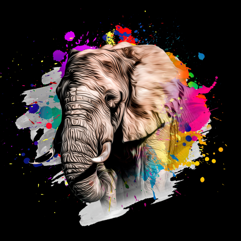 Elephant Glass Wall Art