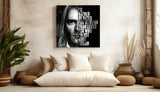 Kurt Cobain  Glass Wall Art