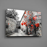 Red Rose Glass Wall Art.