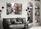 Red Rose Glass Wall Art.