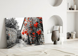 Red Rose Glass Wall Art.