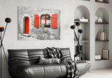 Red Door Glass Wall Art.