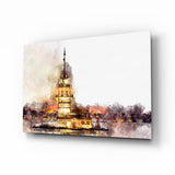 Maiden's Tower Glass Wall Art.