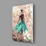 Female (Green) Glass Wall Art.