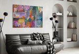 Abstract Glass Wall Art.