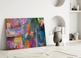 Abstract Glass Wall Art.