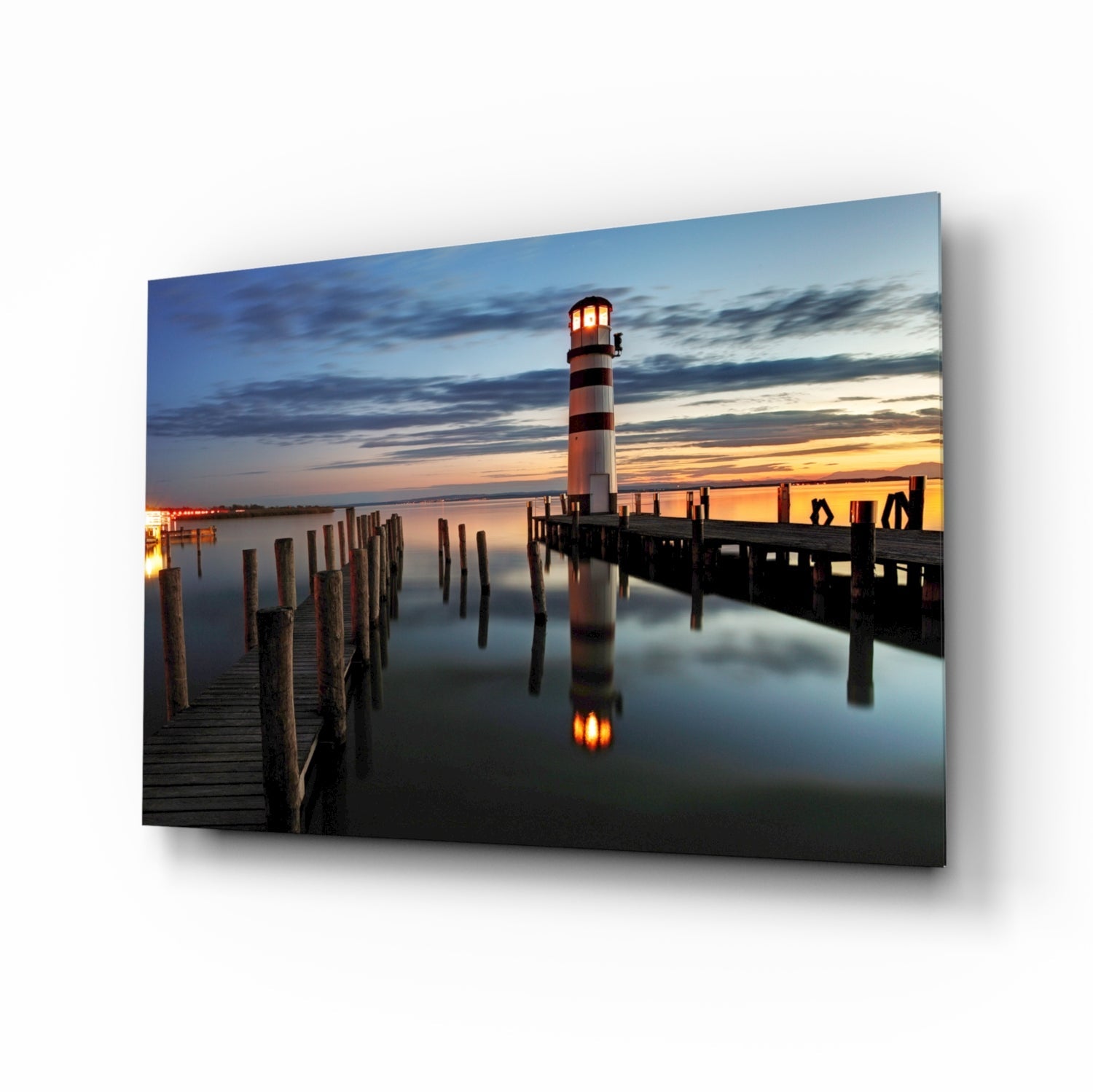 Lighthouse Glass Wall Art.
