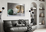 Cat Glass Wall Art.