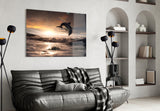 Dolphin Glass Wall Art.