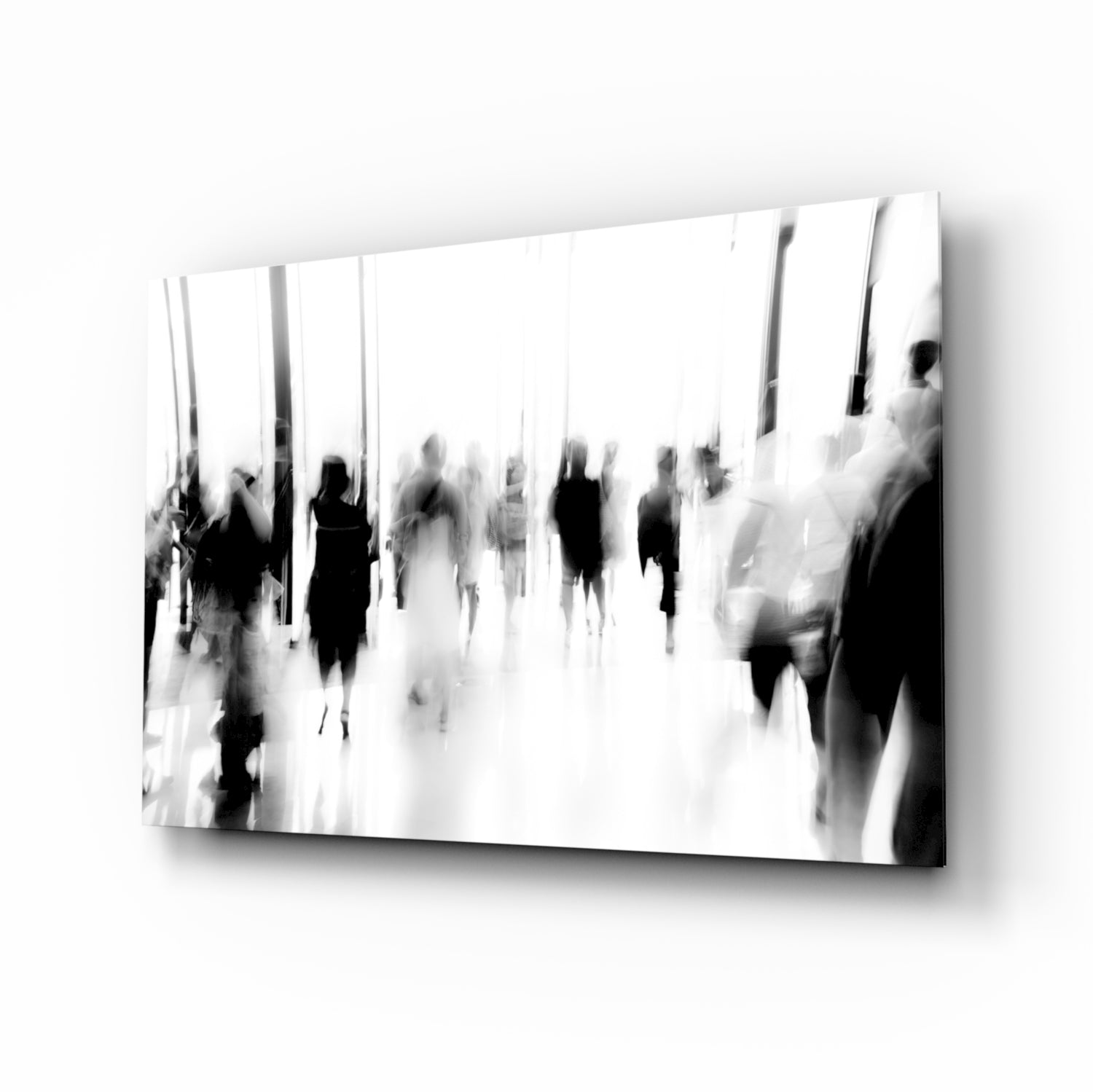 Glass Wall Art in Crowds.